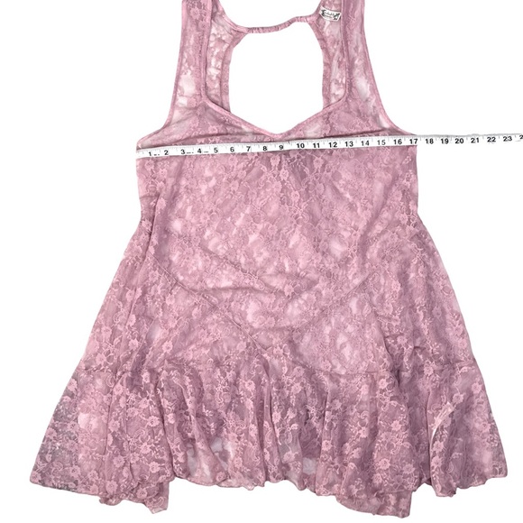 Intimately Free FP Lace Open Back Slip Dress Mauve Pink Sleeveless Size XS NWOT - Picture 8 of 9